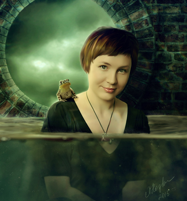 Портрет с лягушкой (сюрр) - Лана Назарова