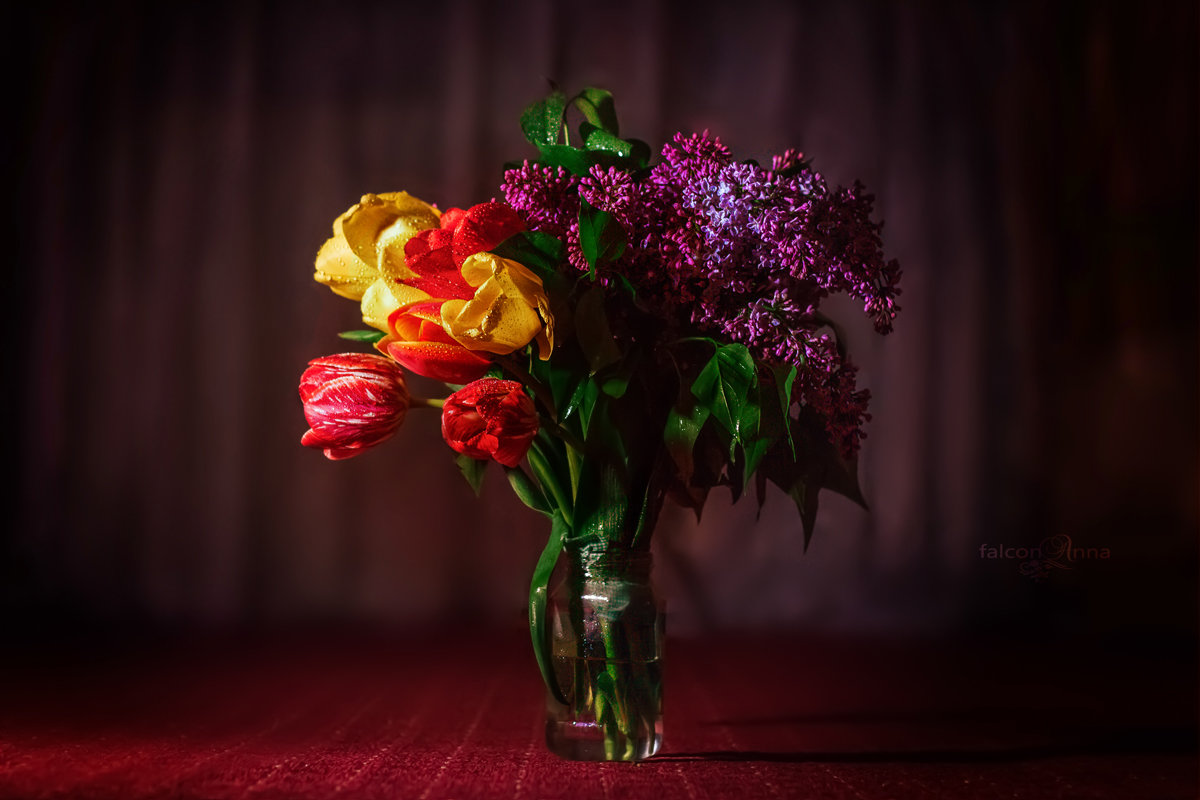 Сирень и тюльпаны - Anna Falcon