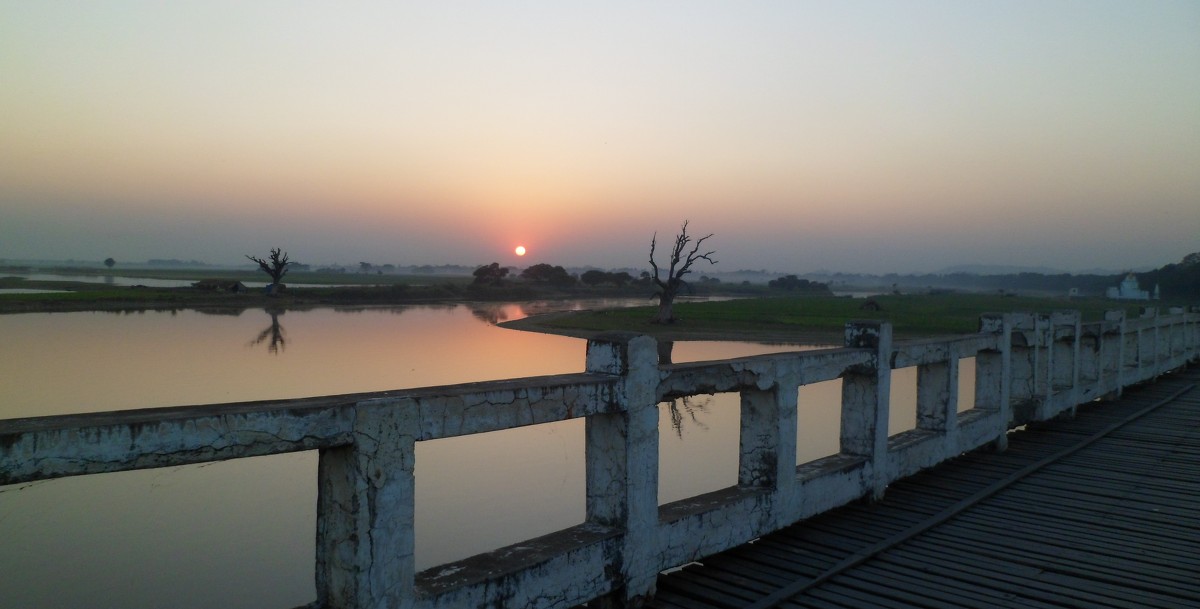 закат с моста Убейн, Бирма - Наталья Елизарова