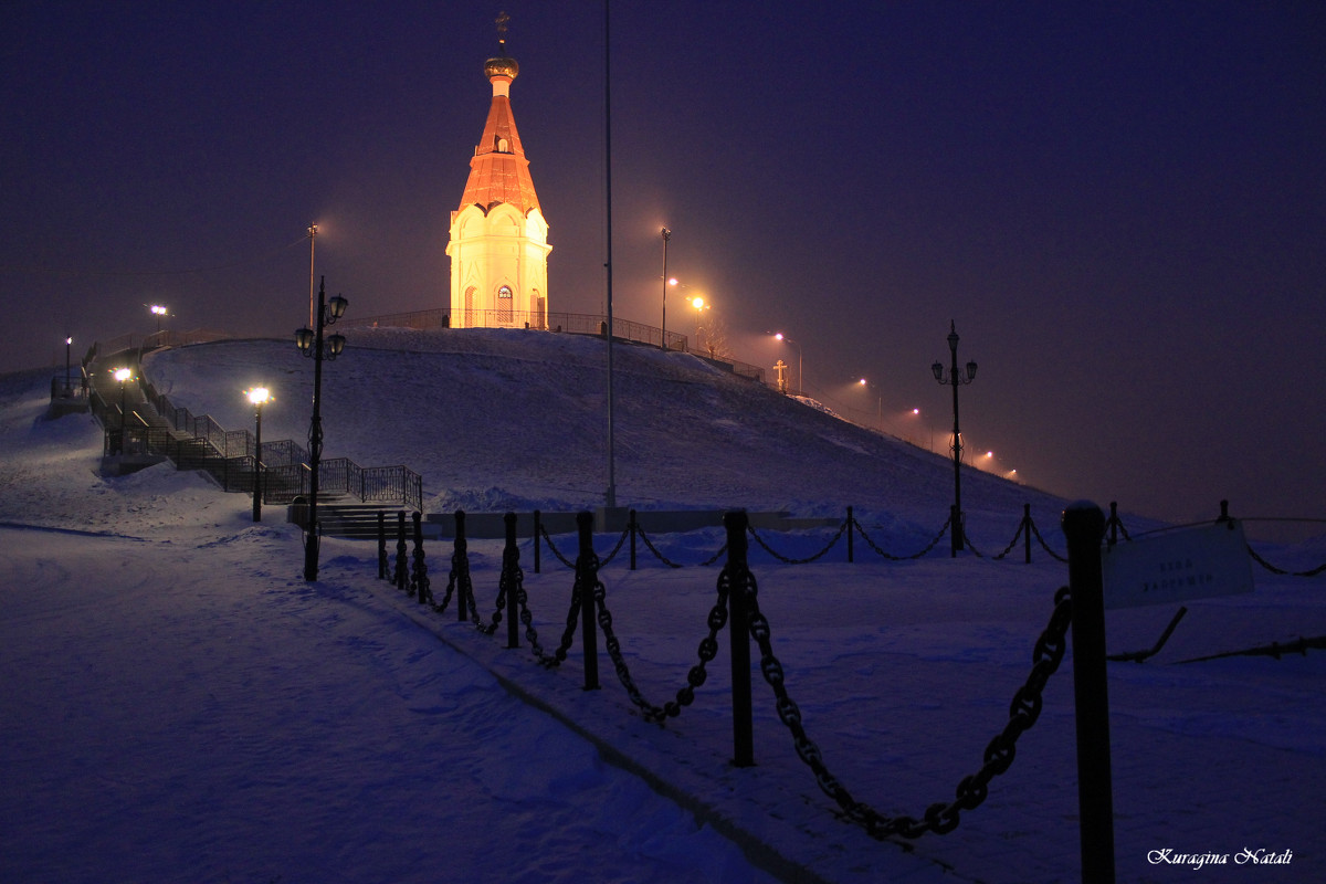 Часовня Новосибирск зимой