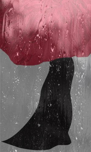 Чёрное платье,красный зонтик,дождь... - Алла Шапошникова