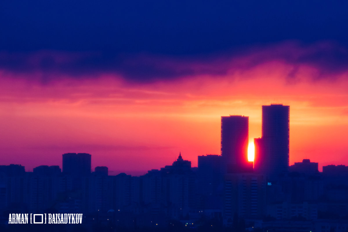 Городские зарисовки. Еще один закат над Астаной. - Arman 