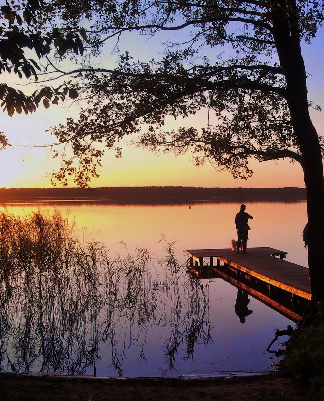 Закат на озере..... - Александр Литвин