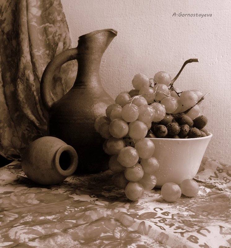 Мускат белый - стародавний сорт винограда. - Anna Gornostayeva