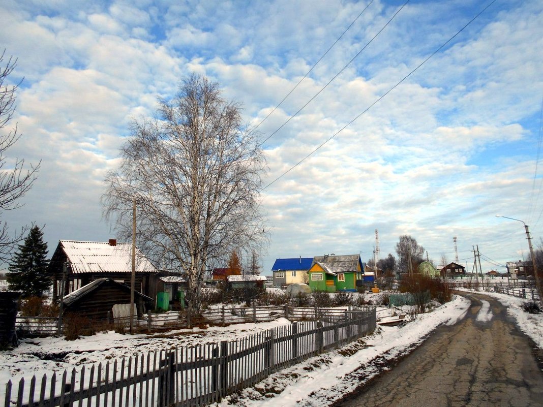 Октябрьский день в деревне Красная Гора - Николай Туркин 