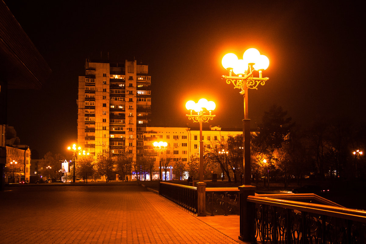 Хабаровск. Ночные фонари - Нина Насыпова