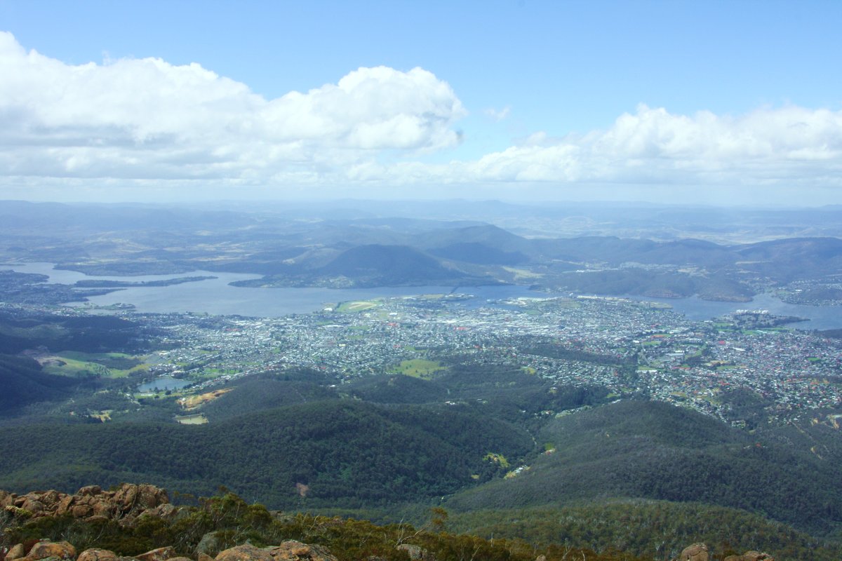 Вид с горы Веллингтон на столицу Тасмании-Хобарт - Антонина 