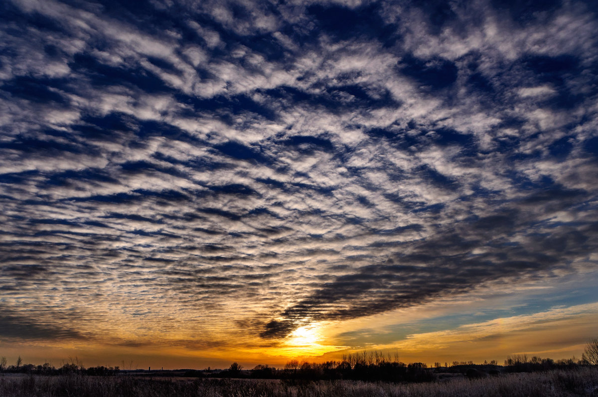 Перисто-слоистые облака на закате дня. (30.12.2015) - Анатолий Клепешнёв