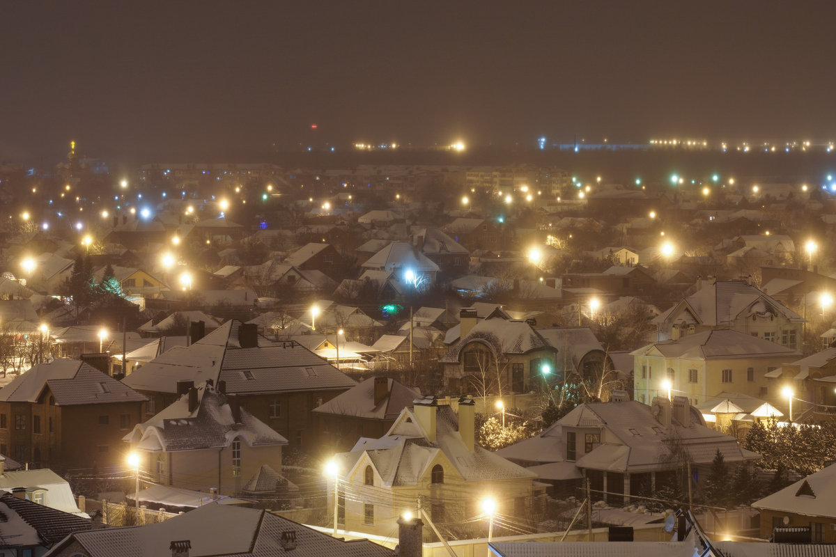 Ночной снежный Краснодар - Андрей Майоров