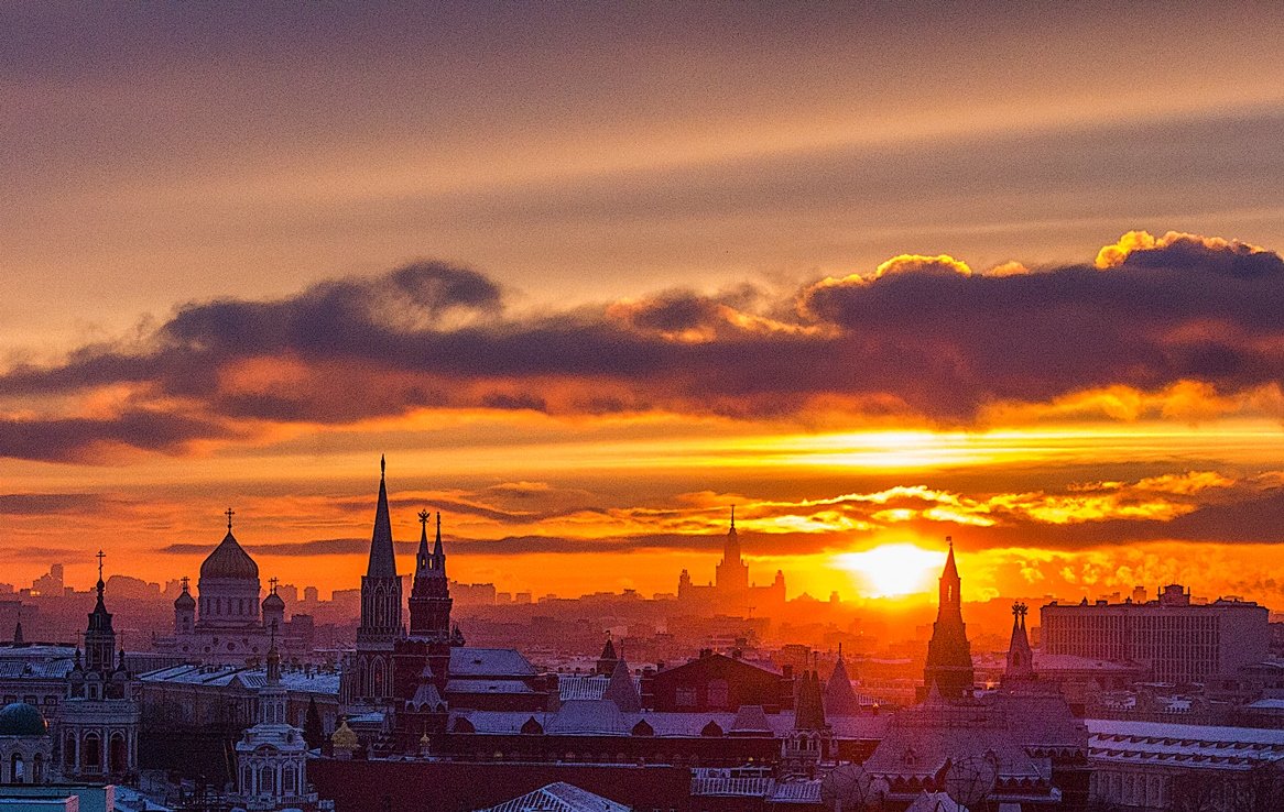 Картинки рассвет в москве