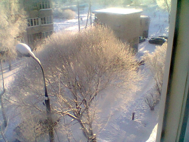 Морозный день,вид из окна. - Аверьянов Александр 