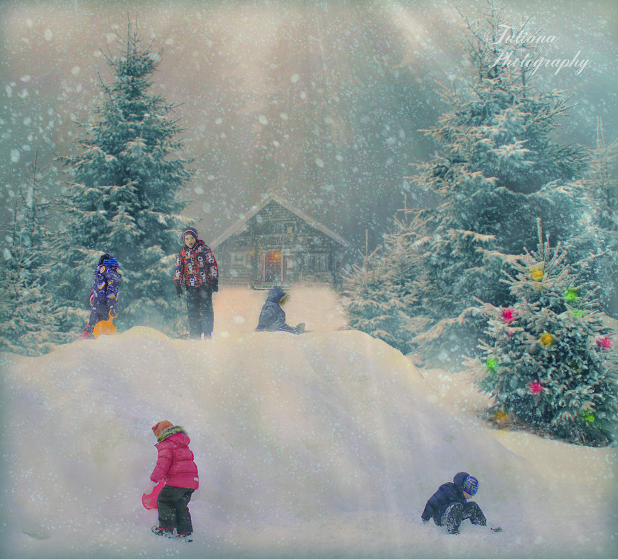 Дети играют в снегу - Tatiana 