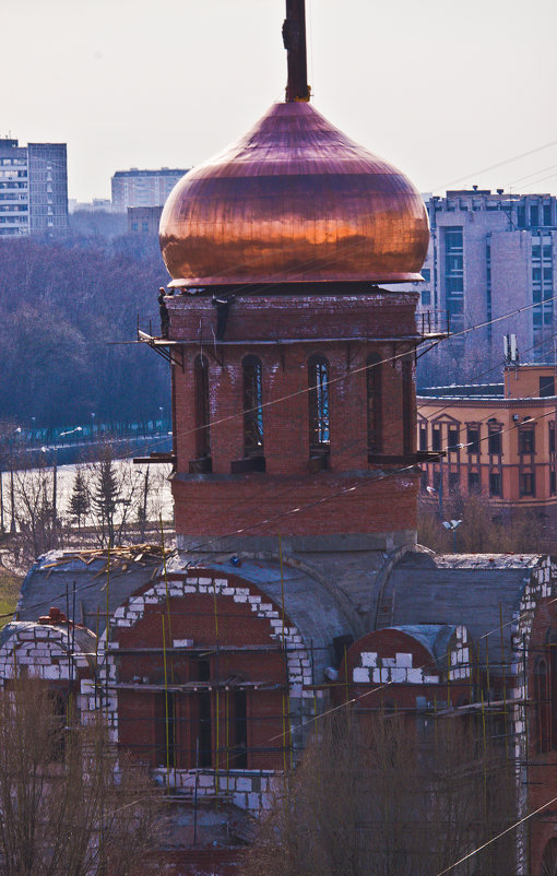 Установка купола на Храм Алексея Мечёва (3) - Юрий 