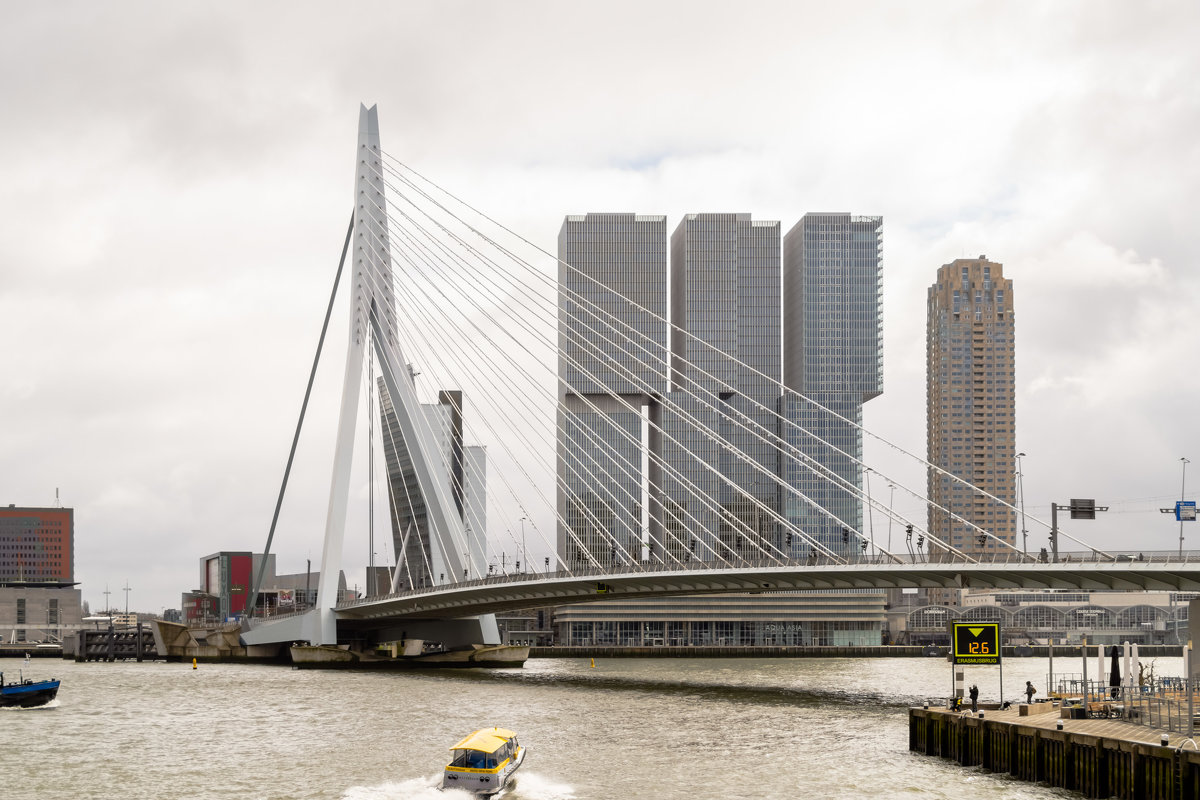 Река Маас, Роттердам. Мост Эразма - Witalij Loewin