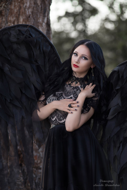 Фотосессия "Чёрный ангел" - Любовь Дашевская