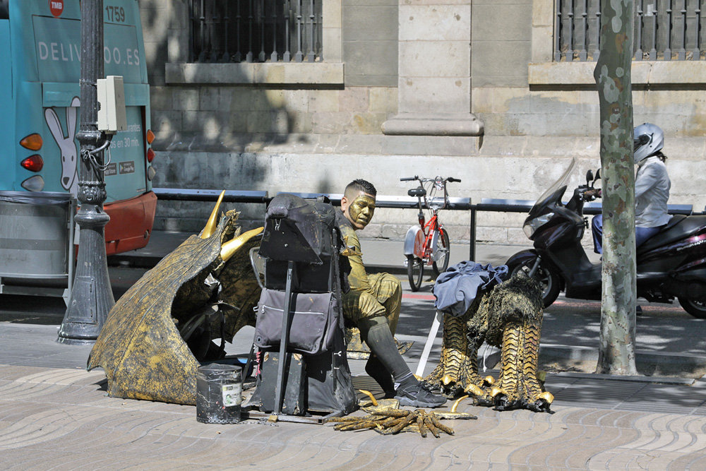 Живые скульптуры в Барселоне - Katerina Smorodina