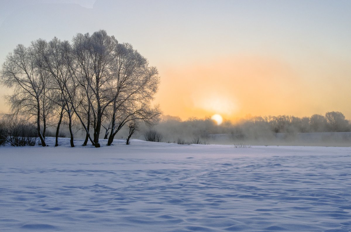 Солнце над снежными берегами Десны - Дубовцев Евгений 