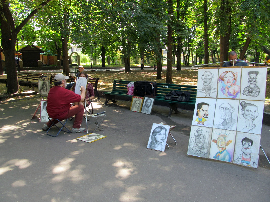 в  парке,  художник - люба елесина