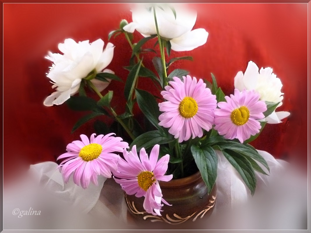 Букет летних цветов - galina tihonova