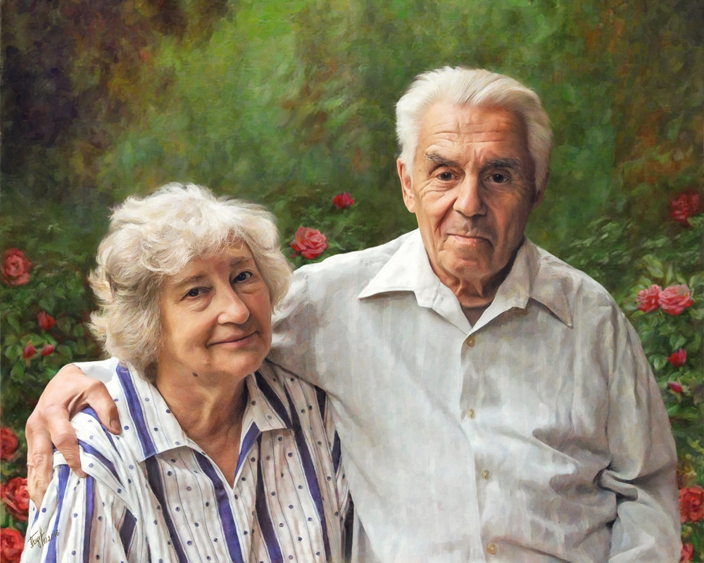 Портрет пожилой пары (Фотокартина) - Анна Бугаева