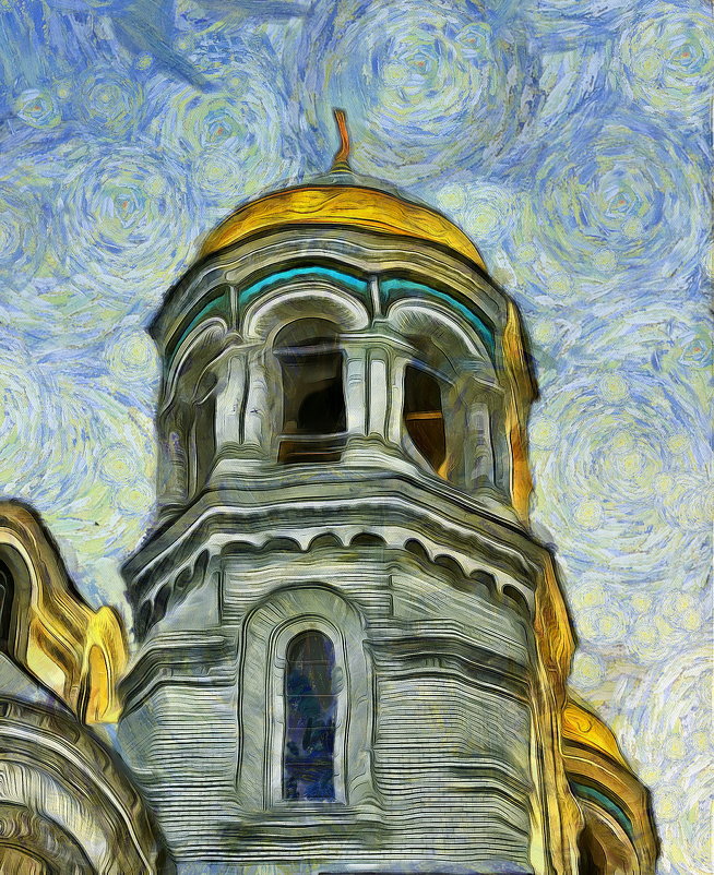 Взгляд Винсента  Ван Гога на Морской собор в Кронштадте... - Tatiana Markova