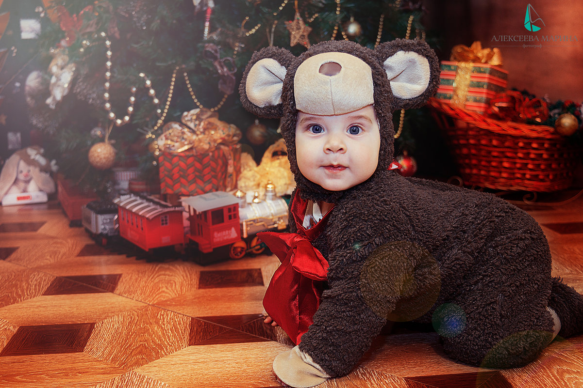 Новогодняя фотосессия для малыша - марина алексеева