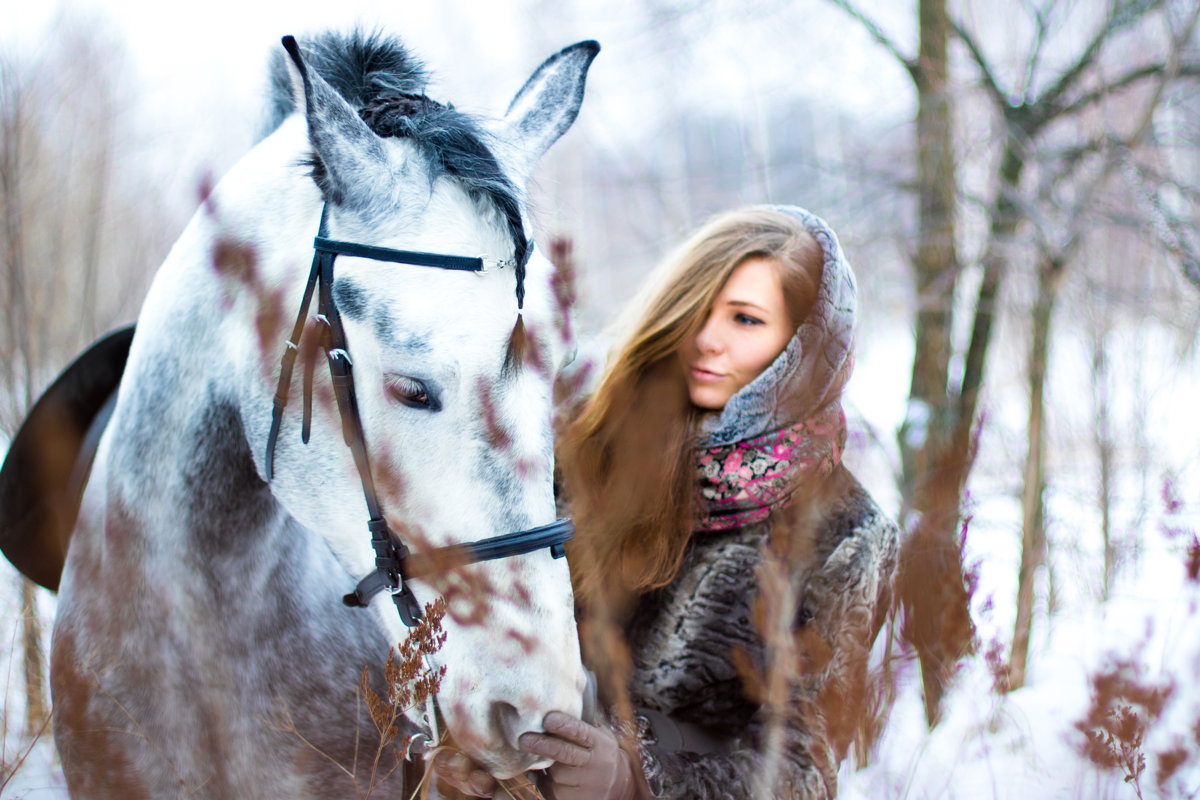 Девушка с лошадью - Сергей Романцев