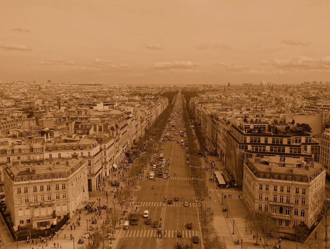 Вид на Париж с Триумфальной арки. - Ольга 