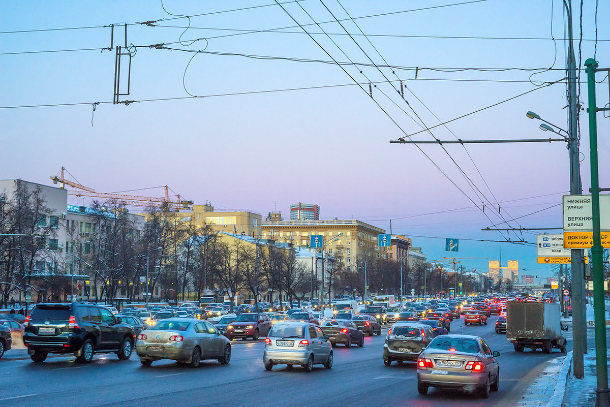 Москва, Ленинградский проспект. Перед восходом. - Игорь Герман