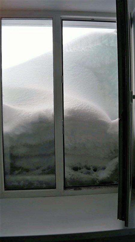Снежные заносы в Новосибирске.Сегодня утром вид из моих окон. - Оксана Бригеман