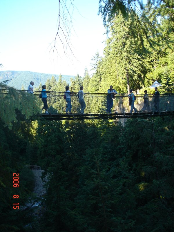 Мост через каньон в парке Капилано. Северный Ванкувер. - Владимир Смольников
