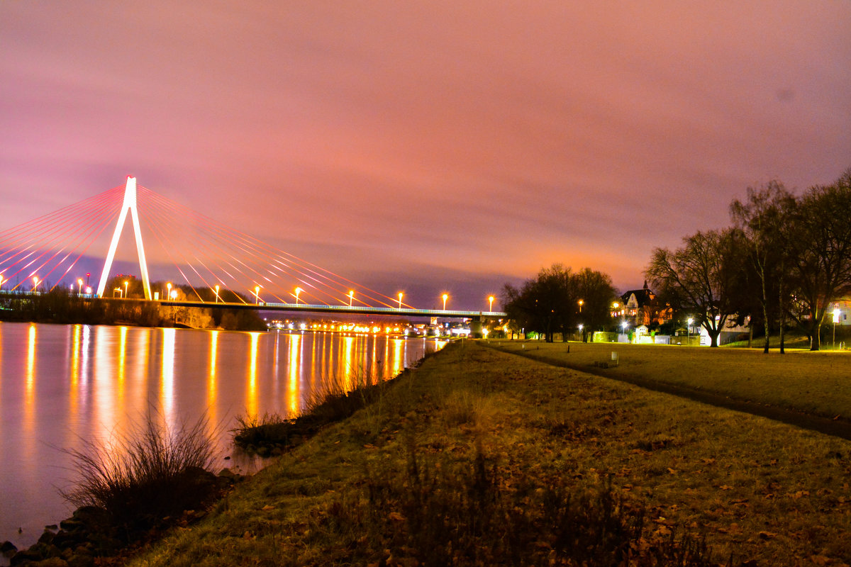 Ночные огни. Мост на реке Рейн - Eddi 