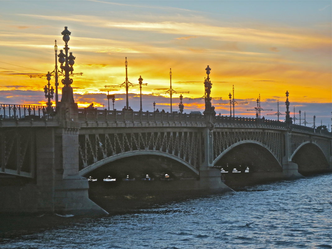 Троицкий мост на закате - Елена 