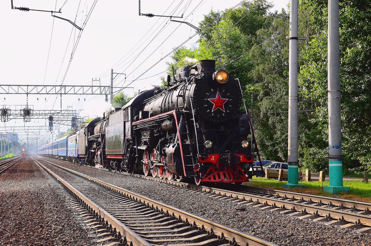 Паровозы Л-2057 и Л-2344 с поездом "GOLDEN EAGLE TRANS-SIBERIAN EXPRESS" - Денис Змеев