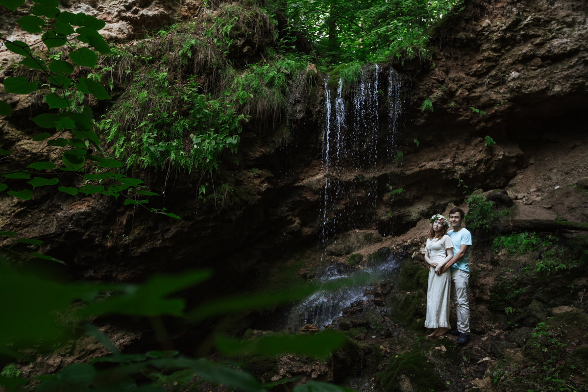 Предсвадебная съемка на водопаде в Чувашии - Мария Корнилова
