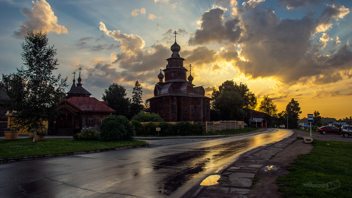 Суздаль церкви закат