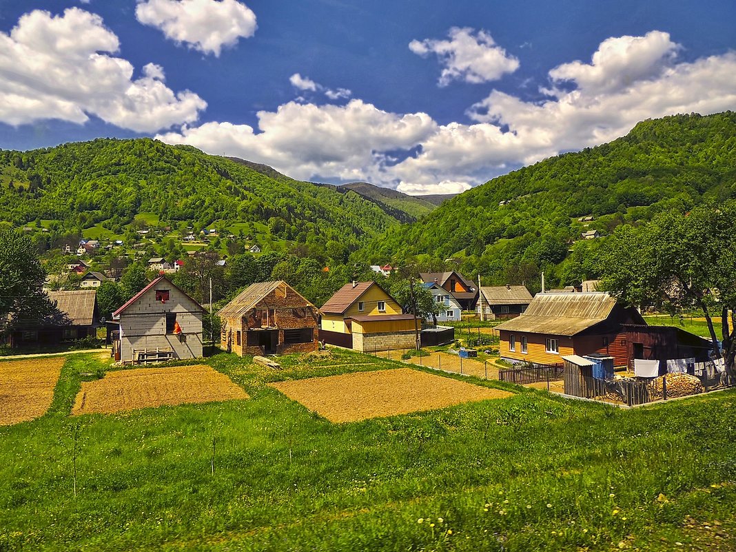 Карпаты горы Украина деревня