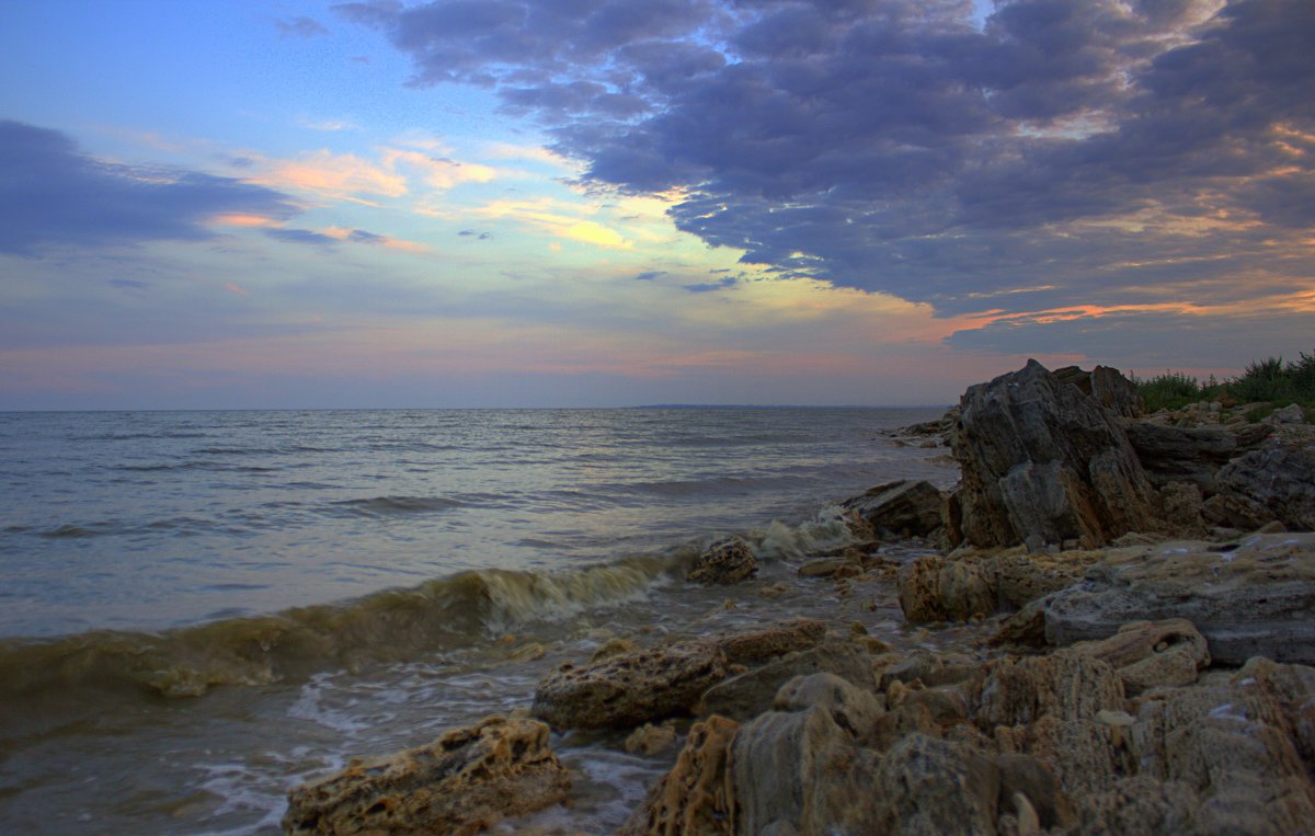Азовское море на закате - оксана косатенко 
