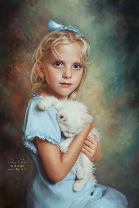 Девочка с котенком - Анна Бугаева