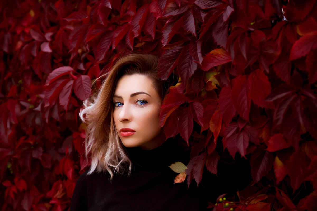 девушка в листьях - Кристина Makeich