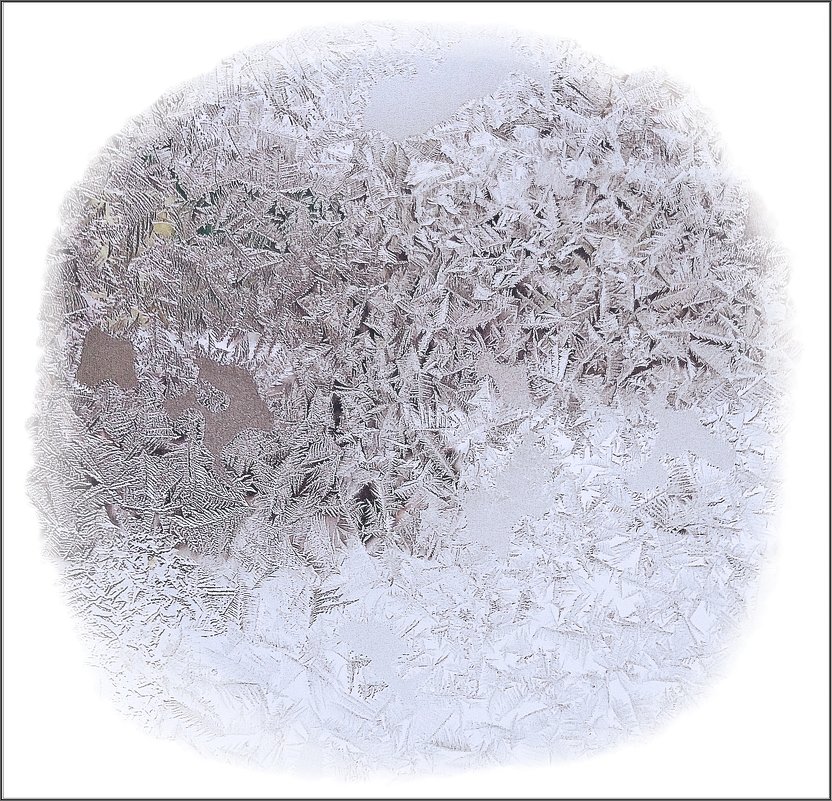 Снежные "крошки" на дачном окошке - muh5257 