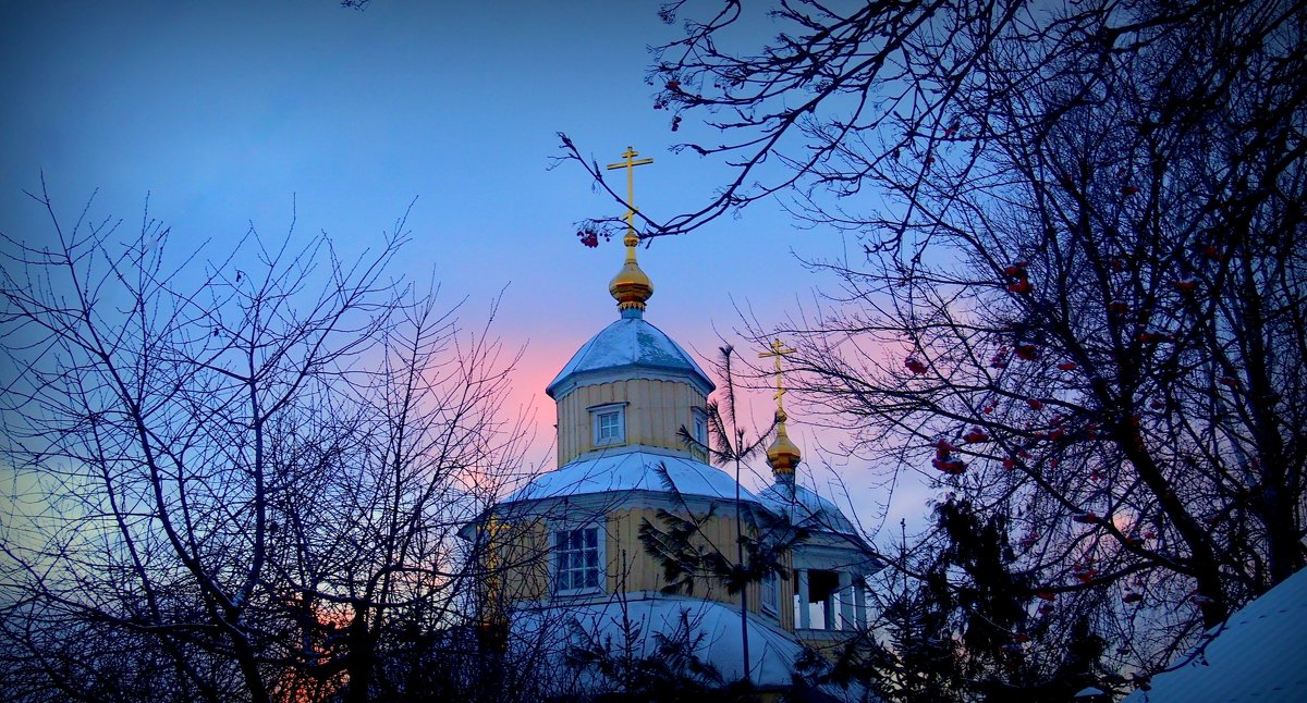 Храм на фоне закатного неба - Александр Прокудин