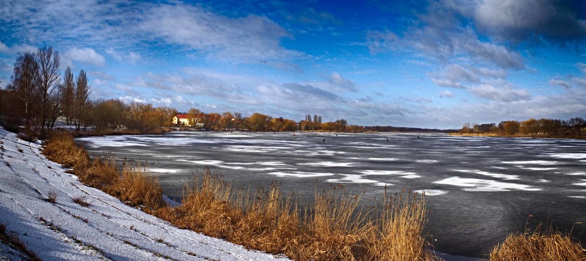 панорама зимнего озера - юрий иванов