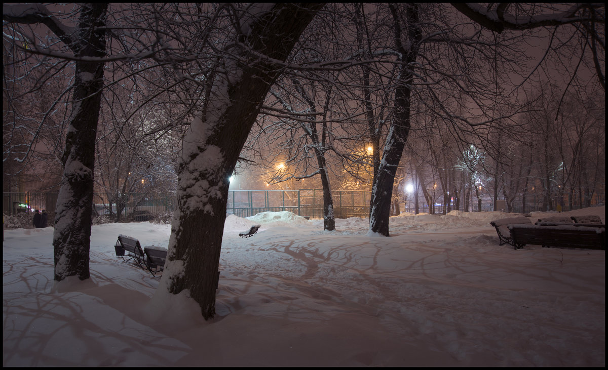 Вечером в городском парке - Михаил Онипенко
