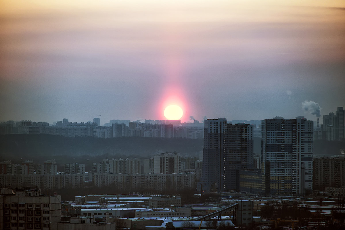 Странный, зимний закат в Москве - Valeriy(Валерий) Сергиенко