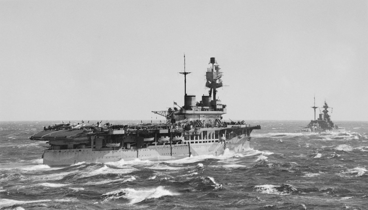 HMS EAGLE and HMS MALAYA in the Mediterranean during Operation Spotter, which delivered 16 RAF Spitf - Александр 