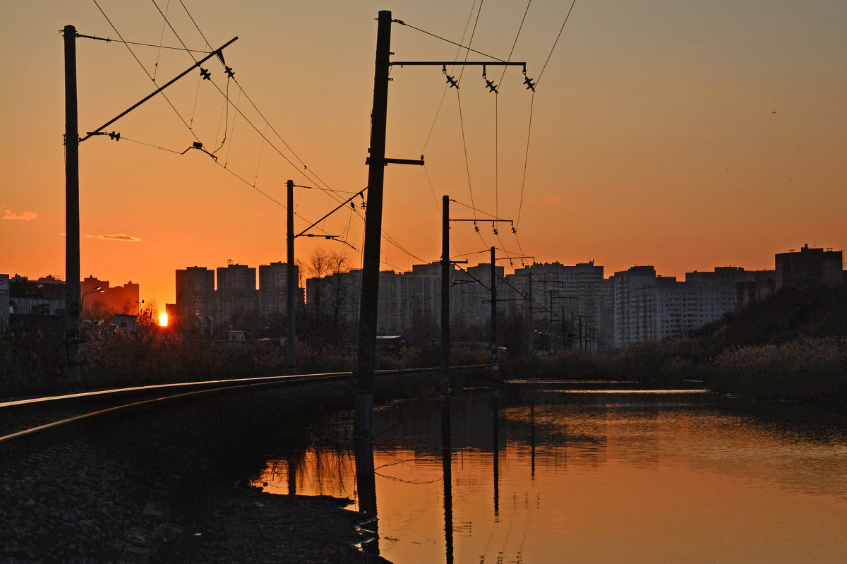 "Большие города......", закат - Наталия П