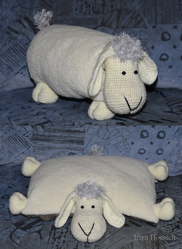 Подушка игрушка овечка
