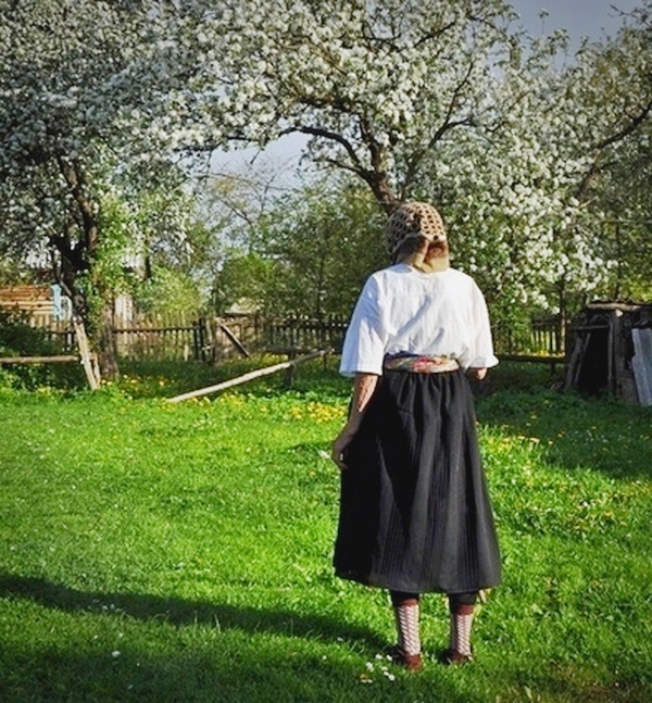 92-я весна, любуется хозяюшка цветением белого налива в своем саду. - Oksana 