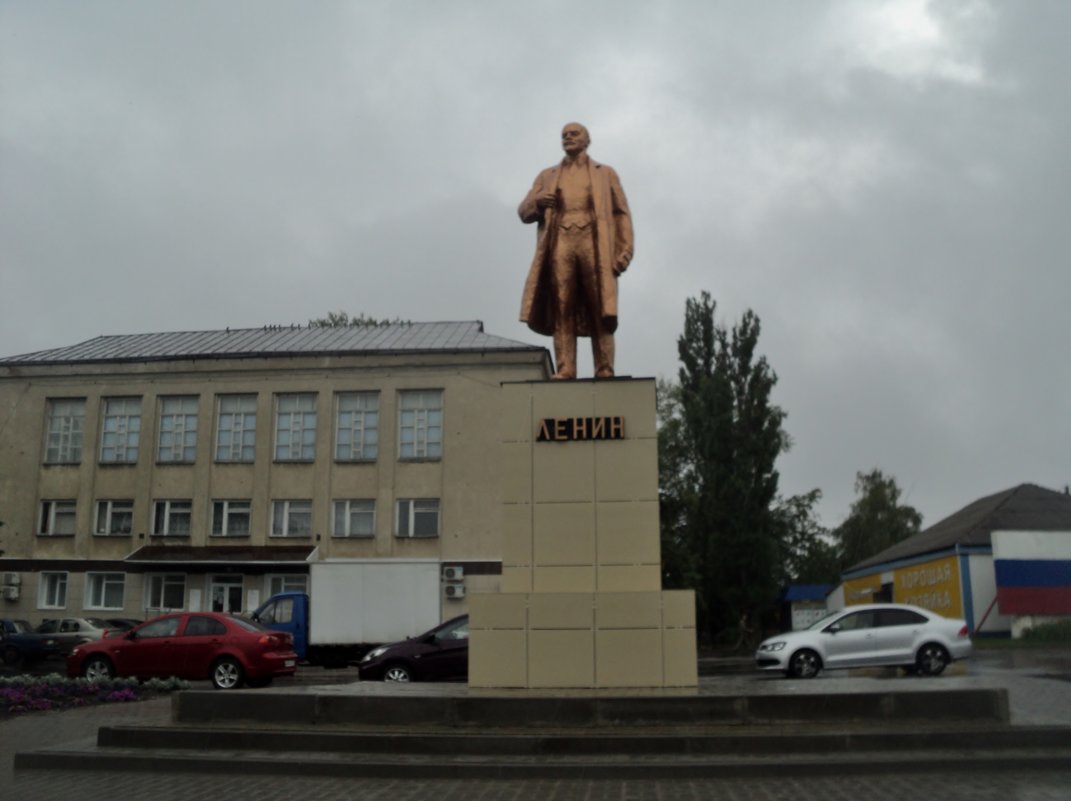 Ленин в золоте в городе Каменке Каменском районе Воронежской области. - Ольга Кривых